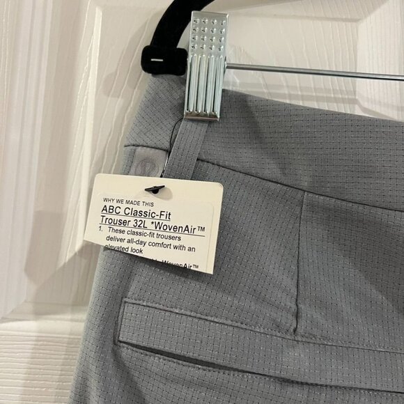 Lululemon ABC Slim Fit Gray Trousers 32L NWT - Picture 5 of 7